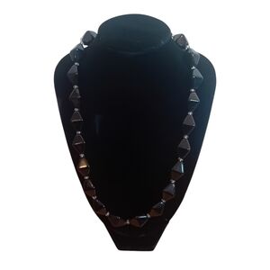 Women's Fashion Costume Jewelry Mid Length Faux Black Diamond Necklace‎ Formal